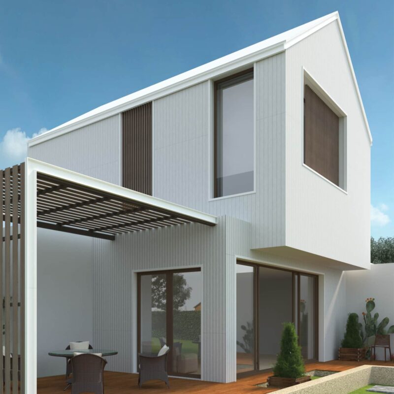 SCG Smartboard Rustic Lining 8 × 1200 × 2400 mm in white