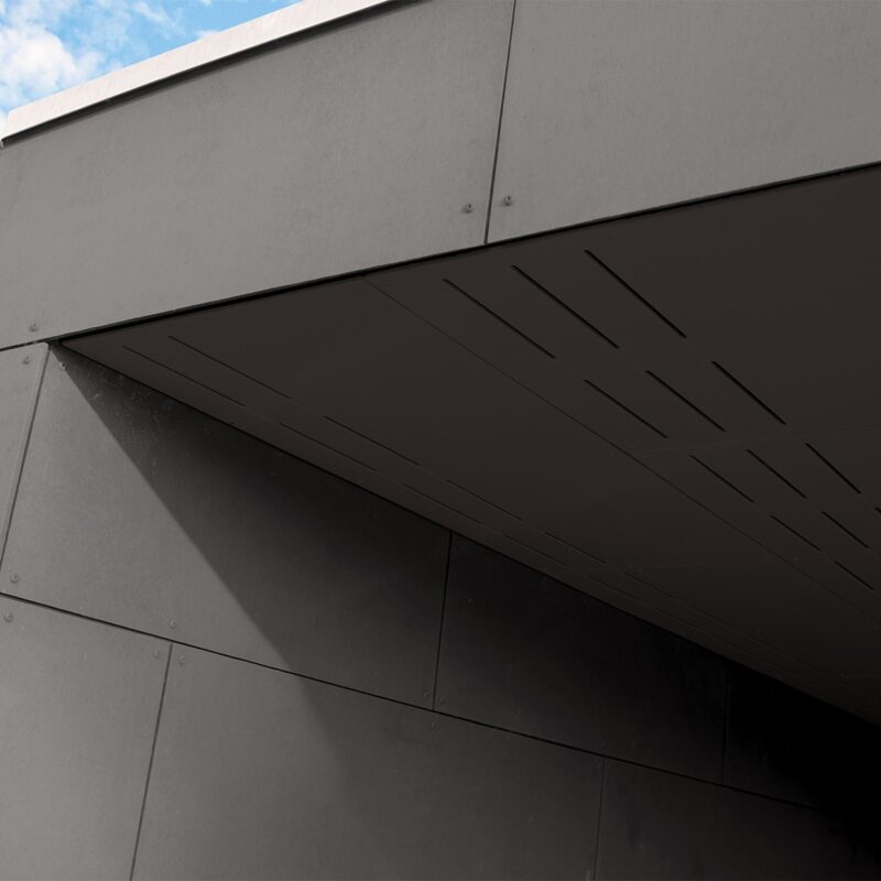 SCG Eaves Panel Half-Lining with ventilation 1200 x 600 x 4 mm in black