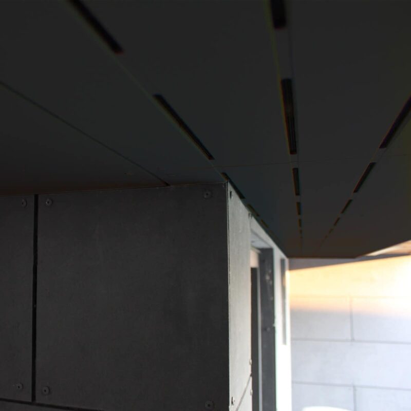 SCG Eaves Panel Half-Lining with ventilation 1200 x 600 x 4 mm in black