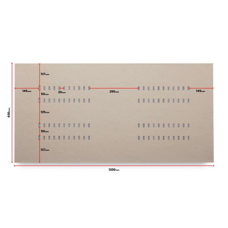 SCG Eaves Panel Capsule with ventilation & net 1200 x 600 x 4 mm in uncoated