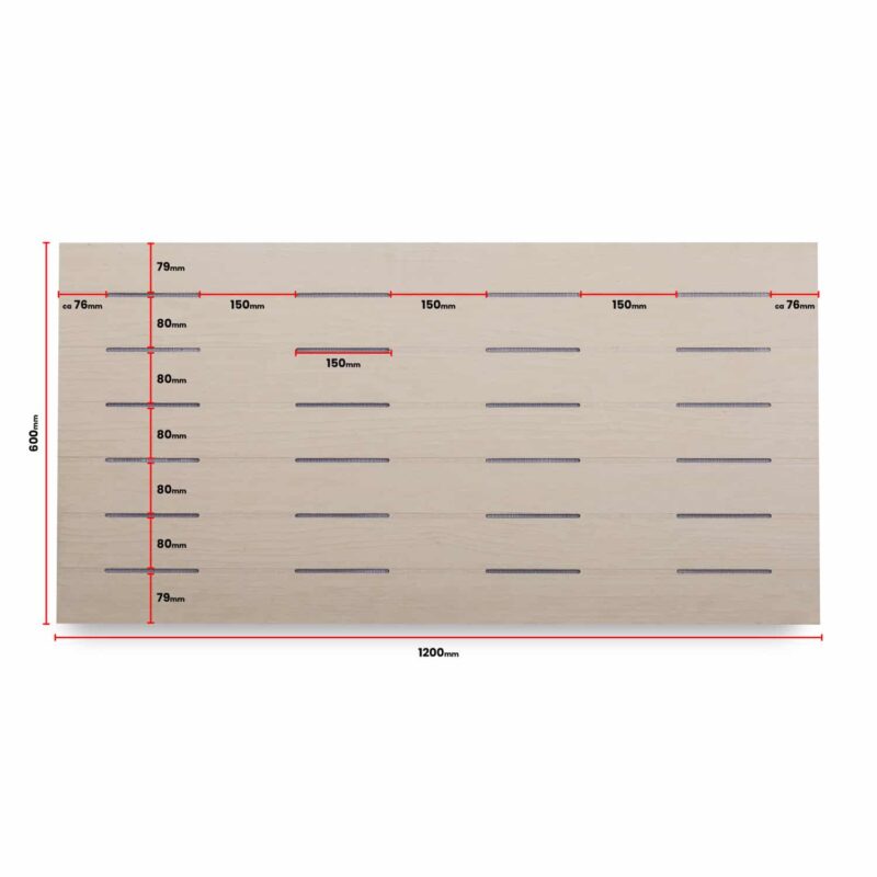 SCG Eaves Panel Structure with ventilation 1200 x 600 x 4 mm in uncoatead