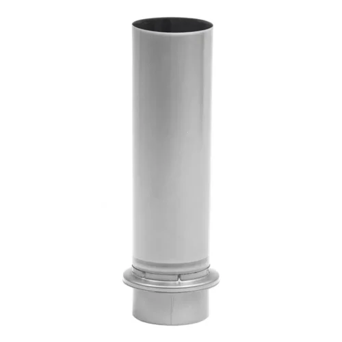 Plannja skydestykke med krave 90 mm i Silver stål Plannja skydestykke med krave 75 mm i Silver stål