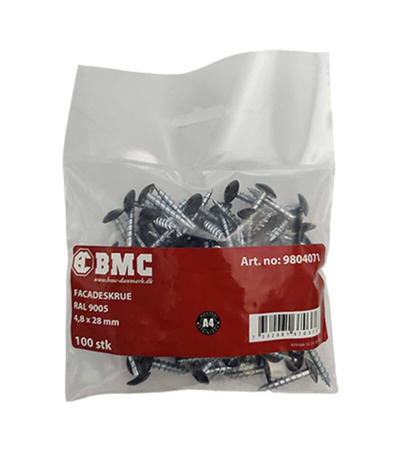 Facadeskrue 4,3 x 28 mm Sort