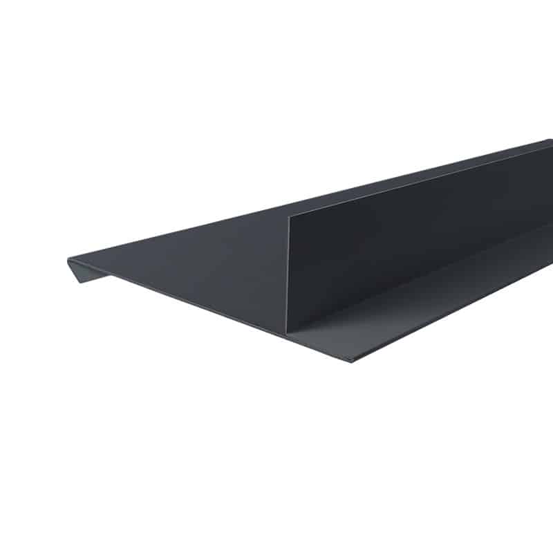 Sideinddækning 25 x 35 x 2500 mm Sort